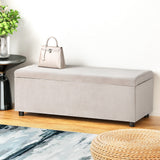 NNEDSZ Storage Ottoman Blanket Box Table 97cm Velvet Taupe