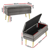 NNEDSZ Ottoman Storage Foot Stool Velvet Grey