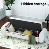 NNEDSZ Artiss Storage Ottoman Blanket Box Armrest 140cm Grey