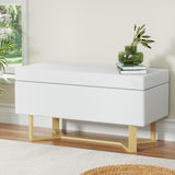 NNEDSZ Artiss Storage Ottoman Blanket Box Criss-cross Linen White