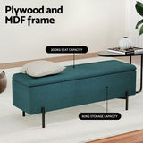 NNEDSZ Artiss Storage Ottoman Blanket Box 140cm Velvet Green