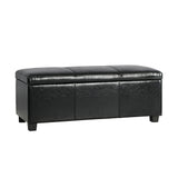 NNEED Storage Ottoman PU Leather Large Black