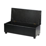 NNEED Storage Ottoman PU Leather Large Black