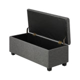 NNEED Storage Ottoman Linen Fabric Large