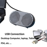 NNEOBA Portable USB Mini Speaker Stereo for PC & PS4 (Black)