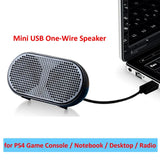NNEOBA Portable USB Mini Speaker Stereo for PC & PS4 (Black)