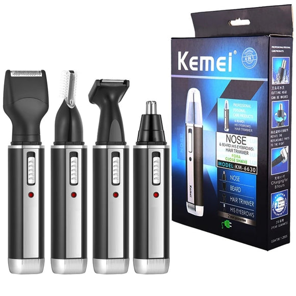 NNEOBA Rechargeable 4-in-1 Micro Hair Trimmer Electric Shaver Black