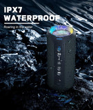 NNEOBA 40W Waterproof Bluetooth Speaker with LED Light (Black)