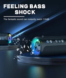 NNEOBA 40W Waterproof Bluetooth Speaker with LED Light (Black)