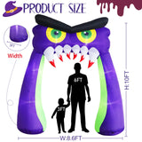 NNEOBA 10FT Giant Owl Halloween Inflatable Archway with LED Lights