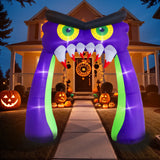 NNEOBA 10FT Giant Owl Halloween Inflatable Archway with LED Lights