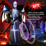 NNEOBA Halloween Inflatable Grim Reaper with Radar Sound Control