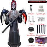 NNEOBA Halloween Inflatable Grim Reaper with Radar Sound Control