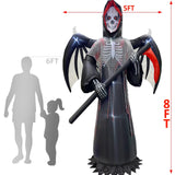 NNEOBA Halloween Inflatable Grim Reaper with Radar Sound Control