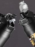 NNEOBA Portable Stainless Steel Thermos Water Bottle with Straw