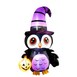 NNEOBA 6FT Inflatable Owl Halloween Yard Decoration with LED Lights