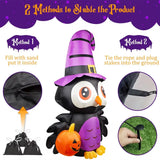 NNEOBA 6FT Inflatable Owl Halloween Yard Decoration with LED Lights