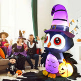 NNEOBA 6FT Inflatable Owl Halloween Yard Decoration with LED Lights