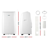 NNEDSZ Devanti 12000BTU Portable Air Conditioner Cooling Mobile Fan Cooler Remote 3300W