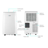 NNEDSZ Devanti 12000BTU Portable Air Conditioner Cooling Mobile Fan Cooler Remote 3300W