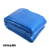NNEDSZ Pool Cover 500 Micron 11x4.8m Silver Swimming Pool Solar Blanket 5.5m Roller