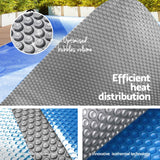 NNEDSZ Pool Cover 11x6.2m 400 Micron Silver Swimming Pool Solar Blanket 6.55m Roller