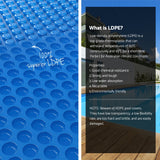 NNEDSZ Pool Cover 600 Micron 6.5x3m Swimming Pool Solar Blanket Blue