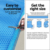 NNEDSZ Pool Cover 600 Micron 6.5x3m Swimming Pool Solar Blanket Blue