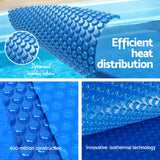 NNEDSZ Pool Cover 600 Micron 6.5x3m w/ Roller 5.55m Swimming Pools Solar Blanket