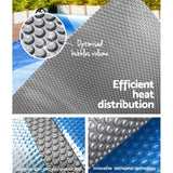 NNEDSZ Pool Cover 6.5x3m 400 Micron Silver Swimming Pool Solar Blanket 4m Roller