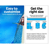 NNEDSZ Pool Cover 6.5x3m 400 Micron Silver Swimming Pool Solar Blanket 4m Roller