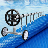 NNEDSZ Pool Cover 600 Micron 7x4m w/ Roller 4m Swimming Pools Solar Blanket