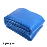 NNEDSZ Pool Cover 500 Micron 8.5x4.2m Swimming Pool Solar Blanket 5.5m Roller