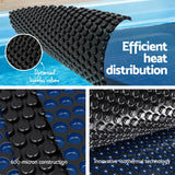 NNEDSZ Pool Cover 600 Micron 9.5x5m w/ Roller 5.55m Swimming Pools Black Solar Blanket
