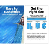 NNEDSZ Pool Cover 9.5x5m 400 Micron Silver Swimming Pool Solar Blanket 5.5m Roller
