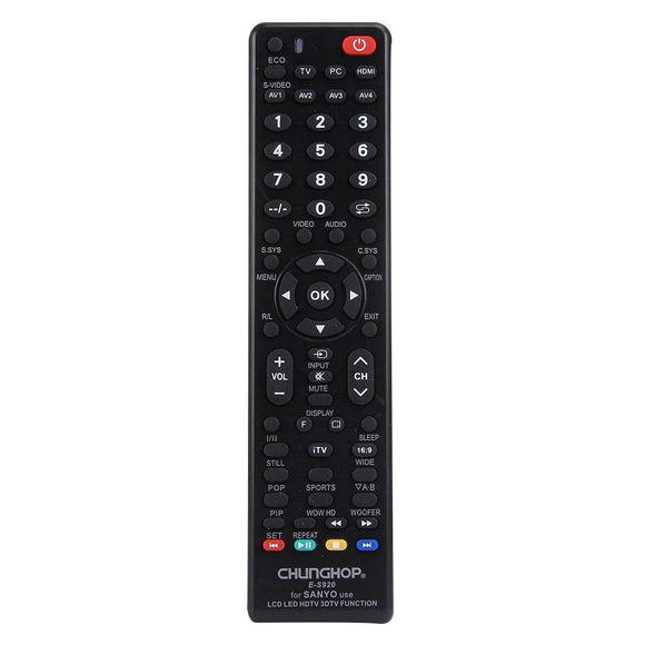 Universal Remote For Sanyo Led / Lcd / 3Dtv - Chunghop E S920-1915197162489253889