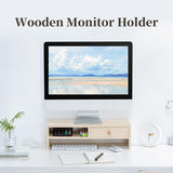 Natural Wood Monitor Stand - Compact Design-1915198222012387333