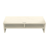 Wood Grain 2-Tier Monitor Stand With Partition-1915197390646808577