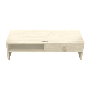 Wood Grain Monitor Stand With Drawer - 2 Layers-1915197507139407873