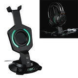 Integrated Mecha-Shaped Headset Holder With Dual Usb Ports And Computer Switch - Luminous-1915198030768902144