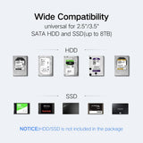 Usb 3.0 Sata Ssd Adapter For 2.5 / 3.5 Hdd Enclosure-1915198003539480582