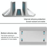 Adjustable Vertical Laptop Stand - Portable Aluminum Alloy Base Black-1915196776286130179