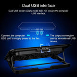 Silent Six-Fan Cooling Rack For Notebook Computers-1915198418846879751