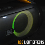 NNEMB M&B Portable Splash Proof 40W Bluetooth Boombox Speaker, IPX5, TWS Pairing, Multi-Input, Lithium Battery, USB Charging