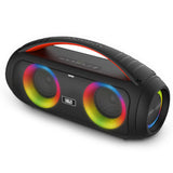 NNEMB M&B Portable Splash Proof 40W Bluetooth Boombox Speaker, IPX5, TWS Pairing, Multi-Input, Lithium Battery, USB Charging