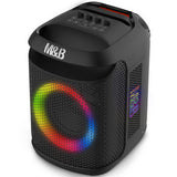 NNEMB M&B Portable Splash Proof 80W Bluetooth Party Speaker, IPX4, TWS Pairing, Multi-Input, Lithium Battery, RGB, USB Charging