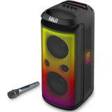 NNEMB M&B Portable Splash Proof 120W Bluetooth Party Speaker with Karaoke Microphone, IPX4, TWS Pairing, Multi-Input, Lithium Battery, RGB, USB Charging