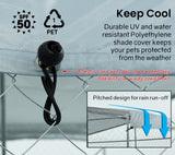 NNEMB 4.5x1.5m Outdoor Chain Wire Dog Enclosure Kennel with Shade Cover for Dog, Puppy