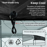 NNEMB Shade Roof for 3x3m Dog Run Pet Enclosure, UV & Water Resistant, Black colour