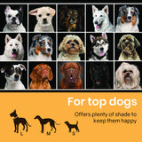 NNEMB Shade Roof for 3x3m Dog Run Pet Enclosure, UV & Water Resistant, Black colour